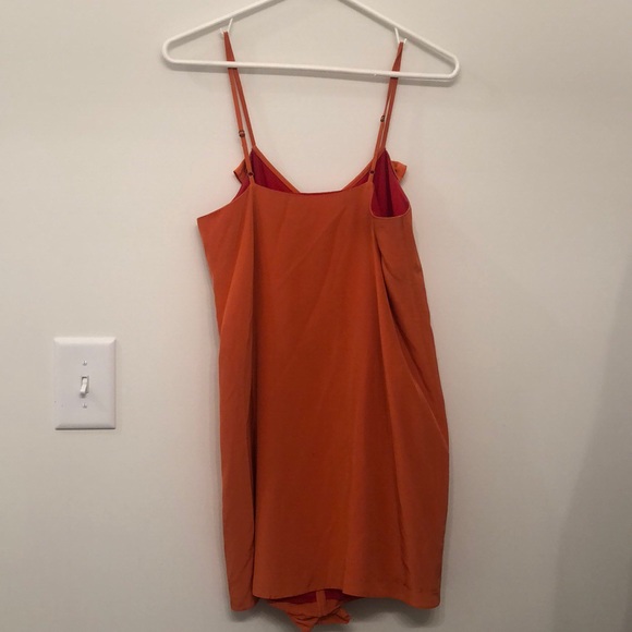 Orange Tibi Ruffle Mini Dress - Picture 3 of 4